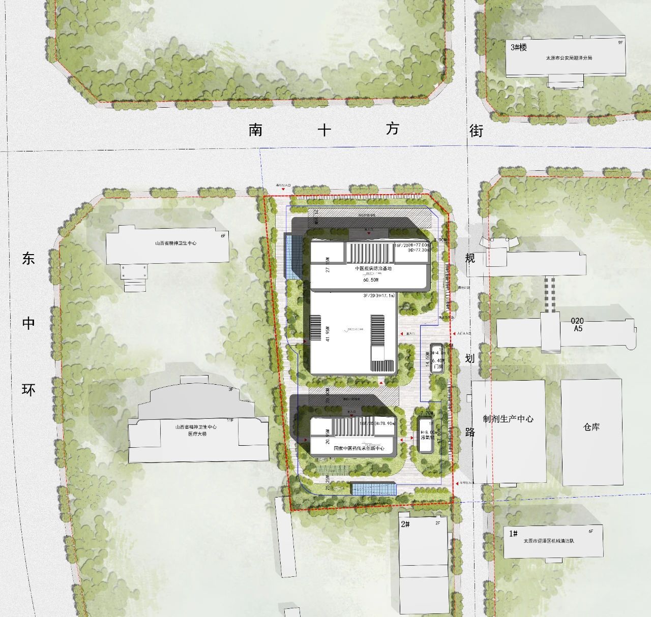 山西建投建筑设计研究院山西省中医院东山院区项目：垂直转换破狭局 墨韵榫卯筑杏林