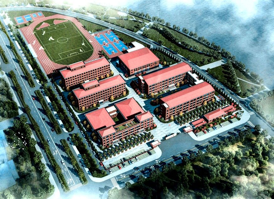 山西建投四建集团沁源县沁河中学建设项目综合楼封顶