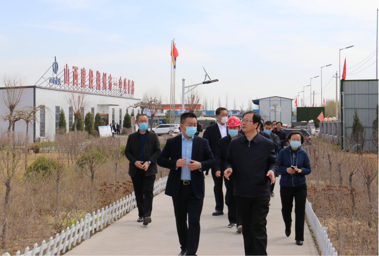 朔州市委书记带队在山西建投总承包部承建的朔州市一中新校区建设项目调研