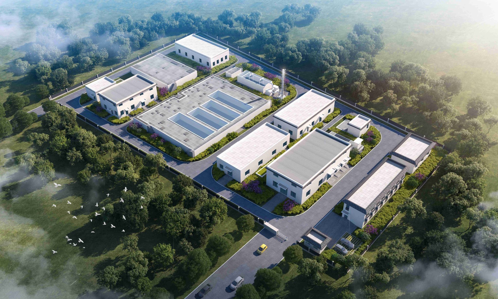 山西建投低碳环保集团晋中市介休义安镇区域生活污水治理特许经营项目：汾河清流映蓝天 美丽乡村焕新颜