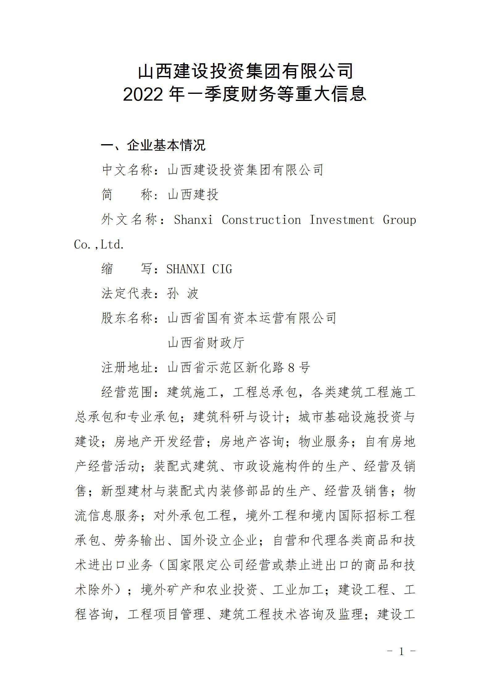 必发集团app下载安装2022年一季度财务等重大信息